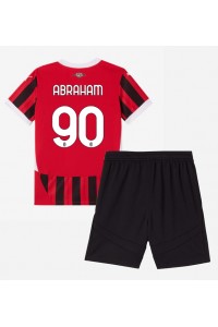 AC Milan Tammy Abraham #90 Babyklær Hjemme Fotballdrakt til barn 2024-25 Korte ermer (+ Korte bukser)